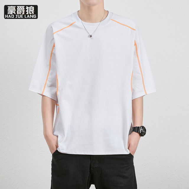 13469946.夏季新款速干短袖T恤男圆领薄款透气简约休闲户外宽松打底衫