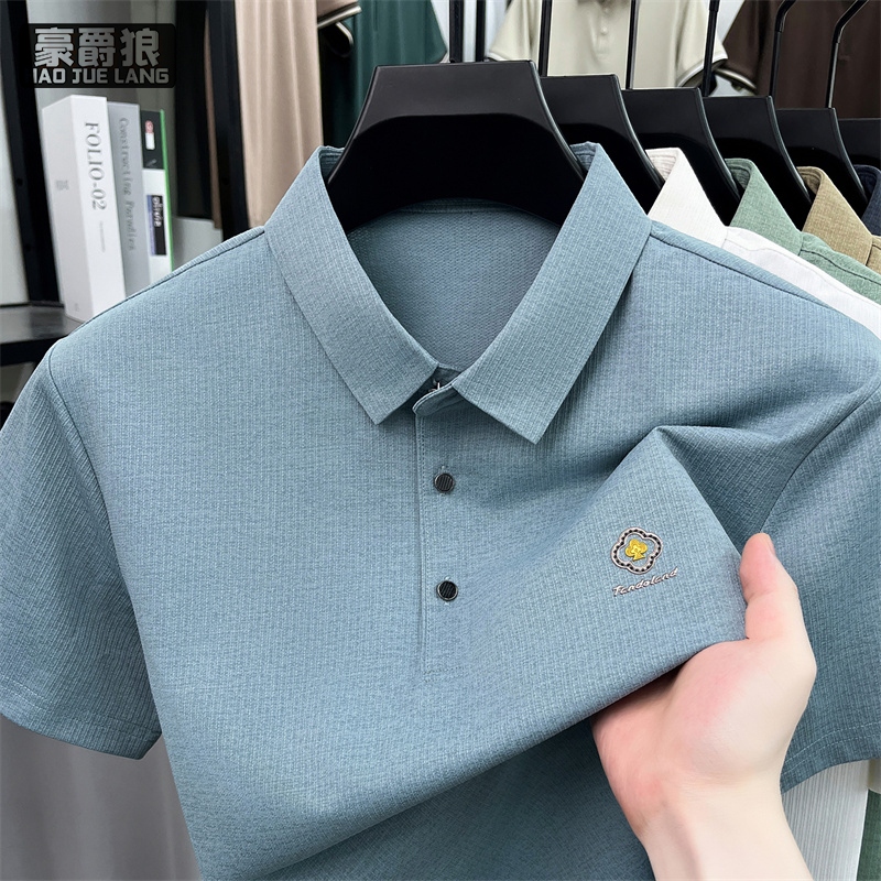 13469956.新款polo衫短袖t恤夏季中年男士商务休闲装翻领半袖体恤