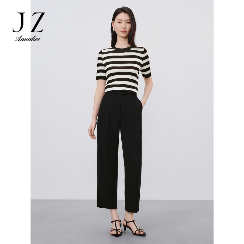 13474082.商场同款JZ玖姿醋酸显瘦经典锥形裤裤子女夏季新款JWEX11106