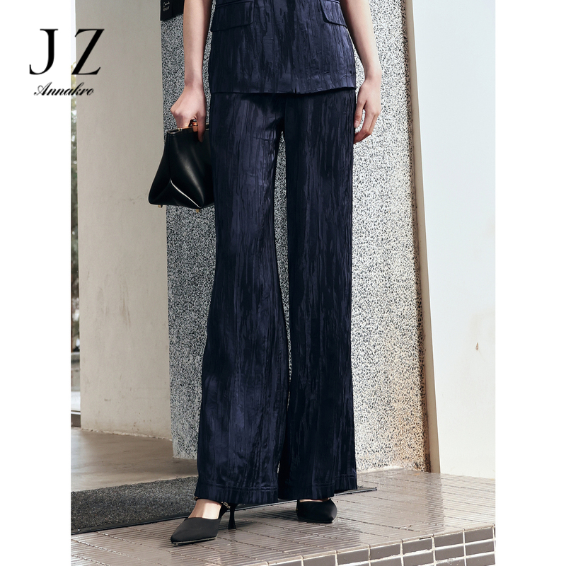 13474071.商场同款JZ玖姿通勤醋酸浮雕提花裤子女装夏季新款JZEX11020