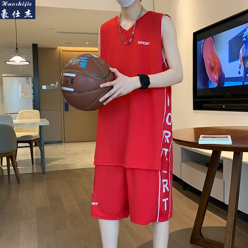 13478514.《休闲时尚》夏季篮球服冰丝速干透气无袖训练跑步运动服休闲套装