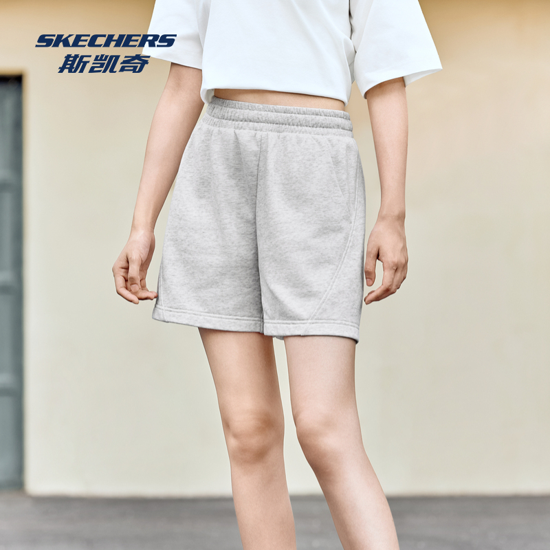 13482379.斯凯奇【舒弹毛圈布】夏女式短裤宽松裤子女亲肤柔软女装裤子