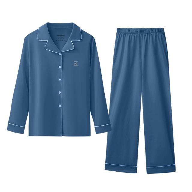 13715670.CHOCOOLATE纯棉舒适柔软亲肤精梳棉男士睡衣家居服套装