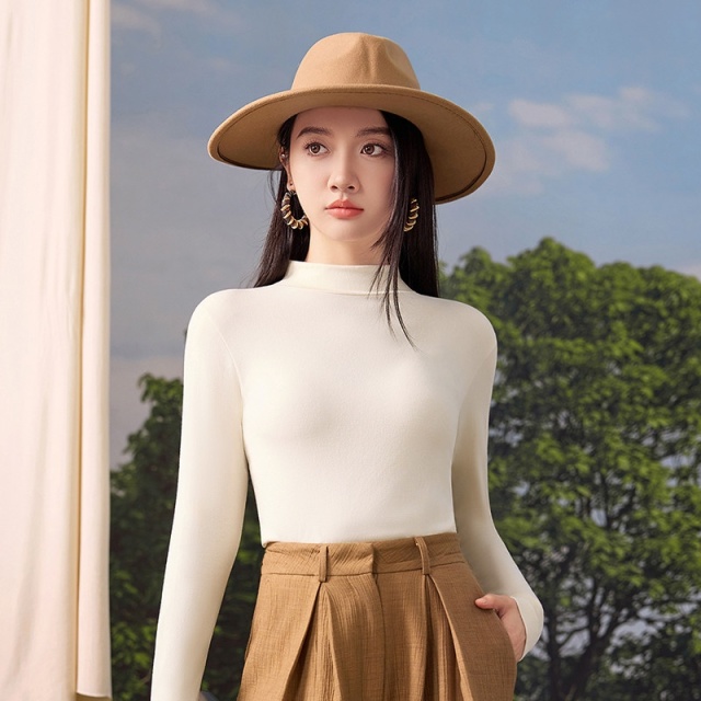 13715659.i.t:CHOCOOLATE秋冬季高领百搭保暖上衣女士打底衫