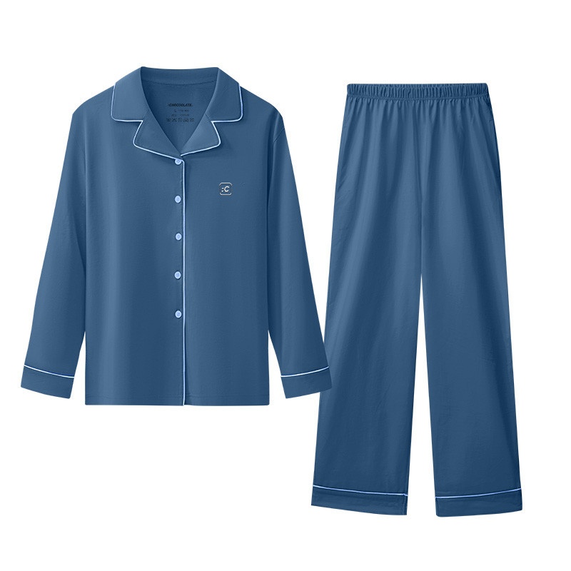 13715670.CHOCOOLATE纯棉舒适柔软亲肤精梳棉男士睡衣家居服套装