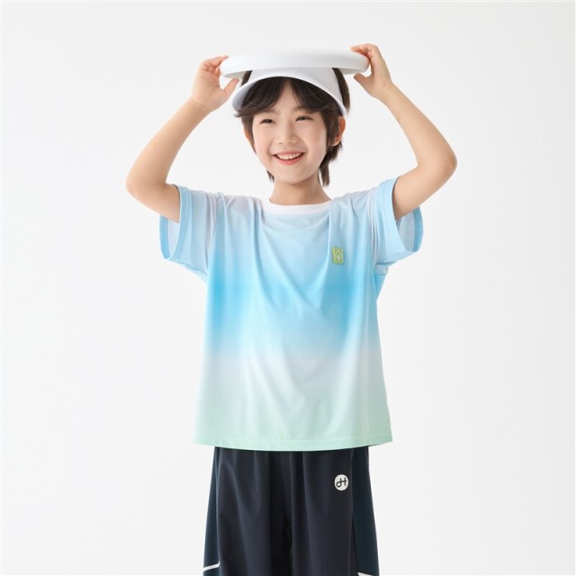 13692920.海妈家童装男童短袖T恤夏薄款2026新款儿童扎染渐变凉感半袖上衣T