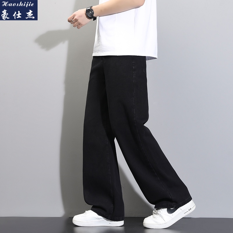 13491274.《百搭潮流》春夏季新款复古港风宽松直筒裤男牛仔裤
