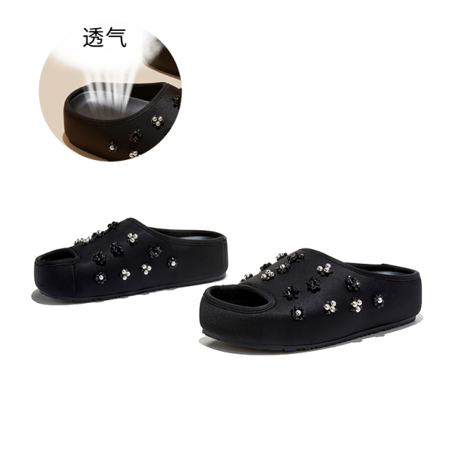13493270.墨斯本吸膜底轻便外穿水钻拖鞋新款时尚百搭休闲女鞋12929