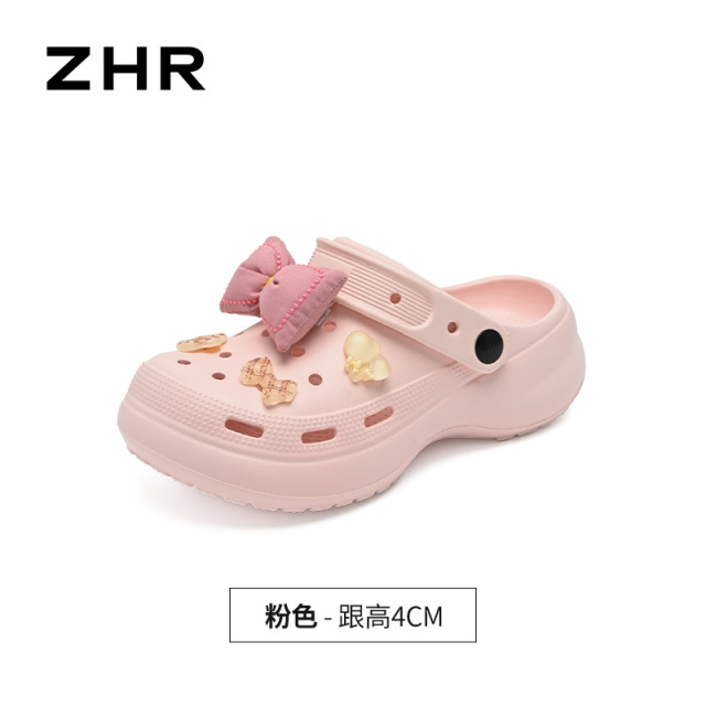 13496866.【ZHR则则】洞洞鞋圆头套脚厚底女鞋[EVA]
