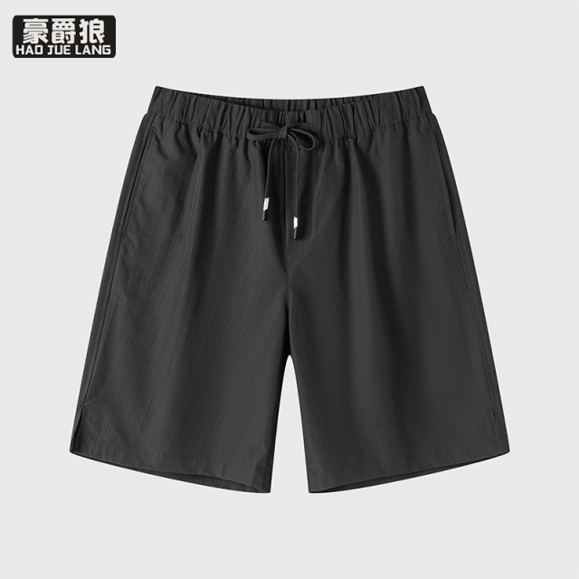 13502839.时尚短裤男款舒适新款夏季宽松透气运动直筒裤户外休闲五分裤