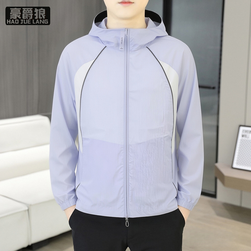 13502834.男生UPF50+连帽防晒衣夏季薄款冰感透气户外防晒服青少年宽松