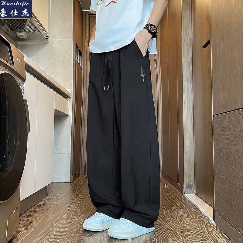 13502739.《简约时尚》夏季新款青少年工装直筒透气百搭休闲裤弯刀裤子