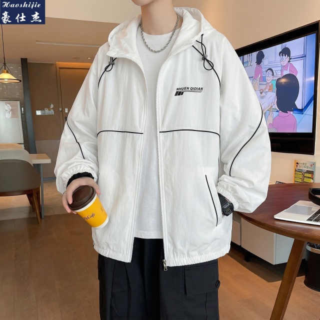 13505952.《潮流百搭》夏季新款户外青少年防晒衣男潮流透气外套