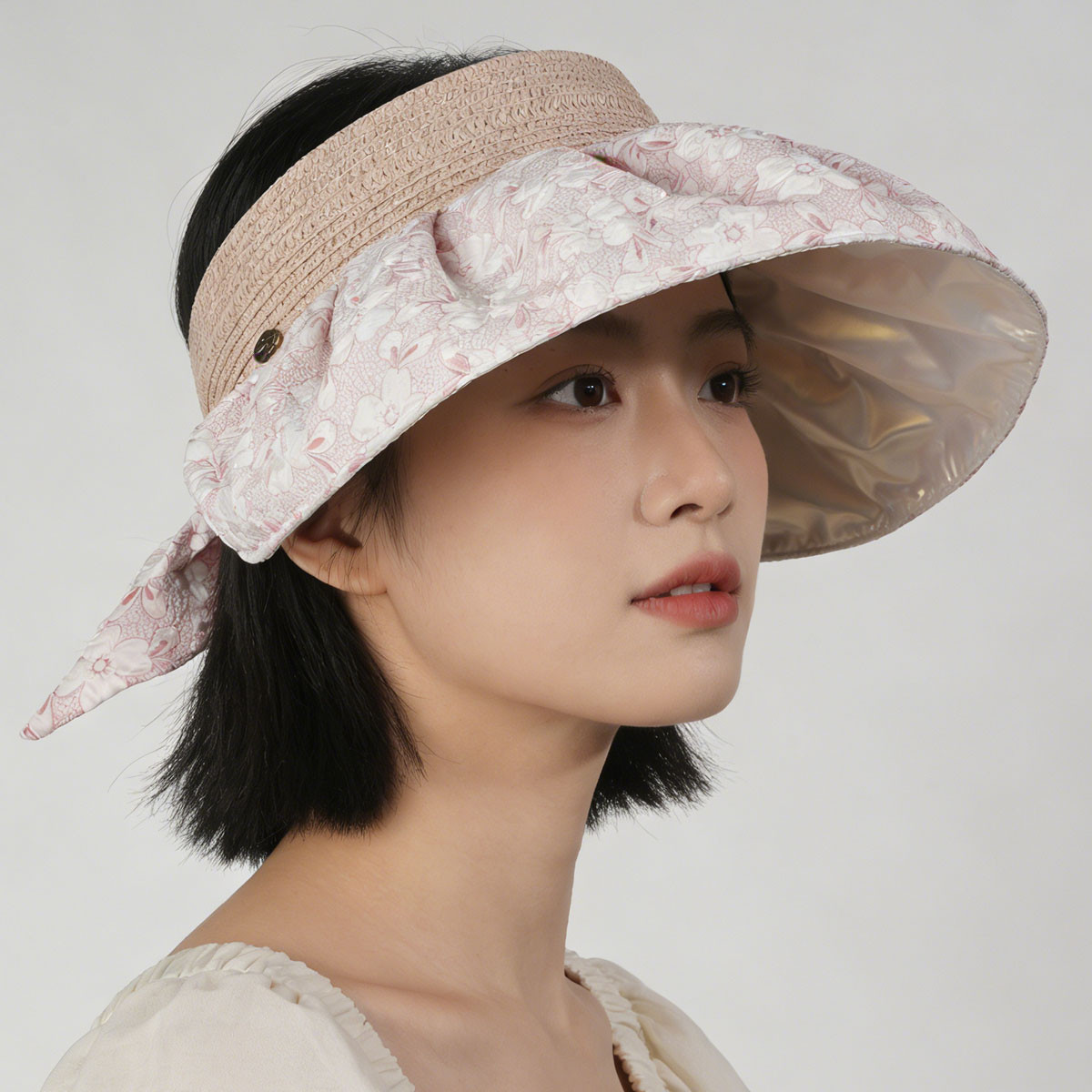 13532384.帽子女【防紫外线】空顶遮阳帽女士夏季户外防晒帽冰丝帽子