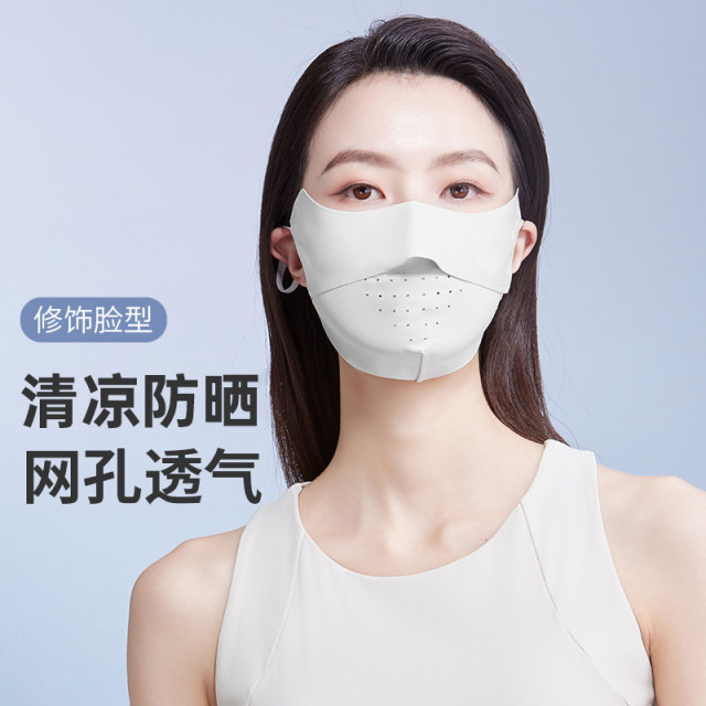 13512873.【防紫外线】防晒口罩女士透气呼吸孔护眼角面罩