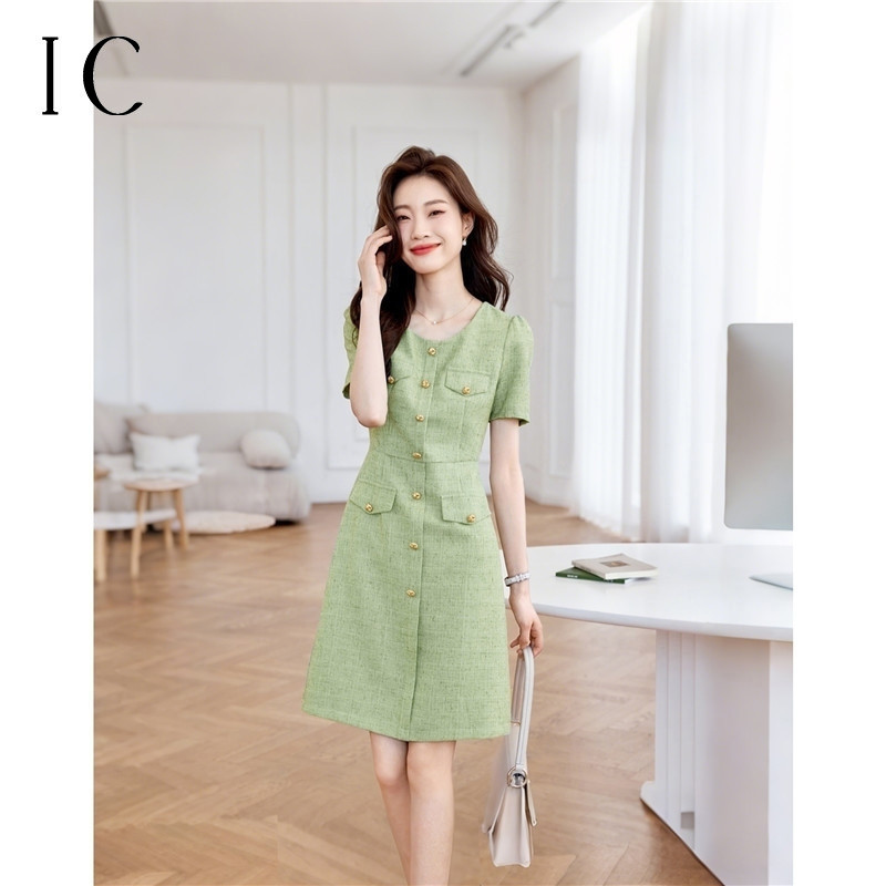13508838.气质精致淑女法式显瘦连衣裙