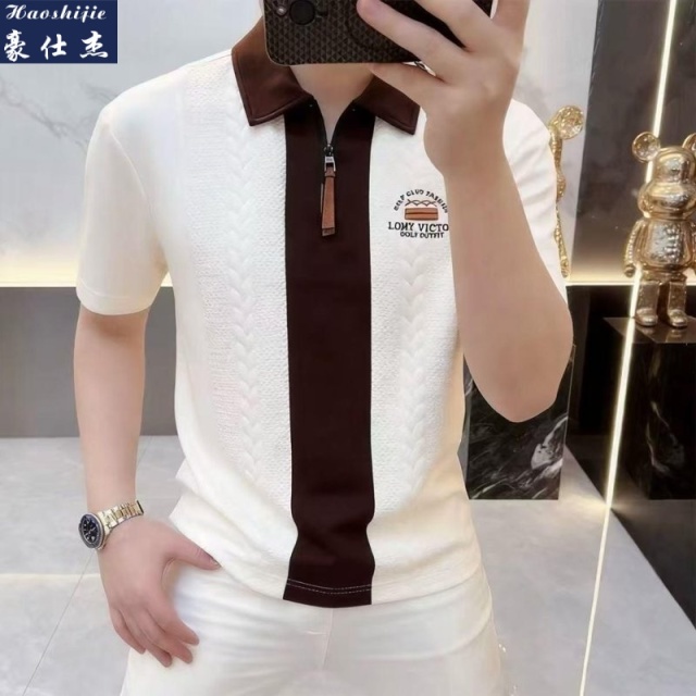 13509227.《简约时尚》夏季新款休闲T恤男时尚短袖Polo衫