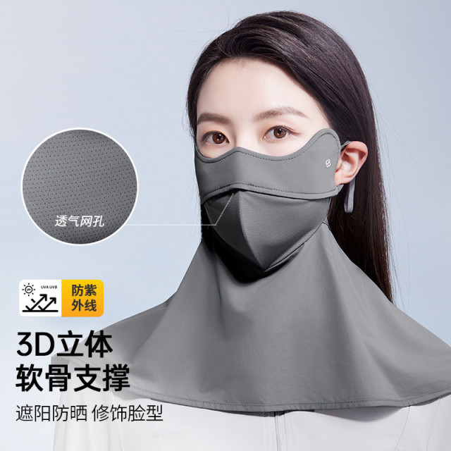 13512850.【防紫外线】防晒面罩女【护眼角】户外护脸护颈遮阳口罩
