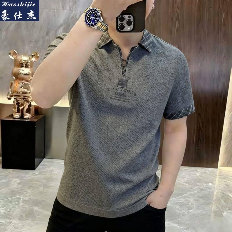 13509228.《休闲时尚》夏季新款休闲百搭舒适透气T恤男时尚短袖Polo衫