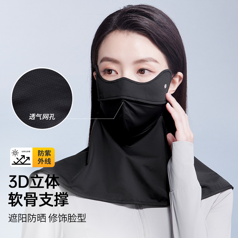 13512850.【防紫外线】防晒面罩女【护眼角】户外护脸护颈遮阳口罩