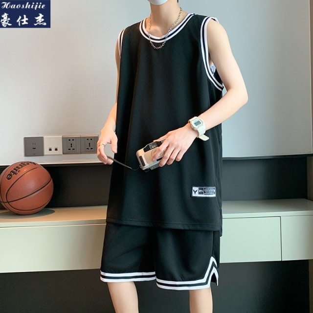 13509164.《简约时髦》夏季新款篮球服套装男女生运动服比赛训练队服