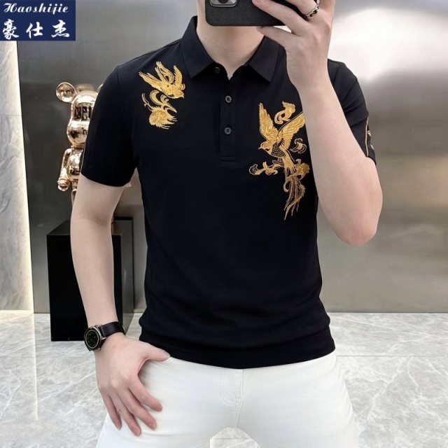 13509270.《时髦百搭》夏季新款百搭休闲T恤男时尚潮流短袖Polo衫