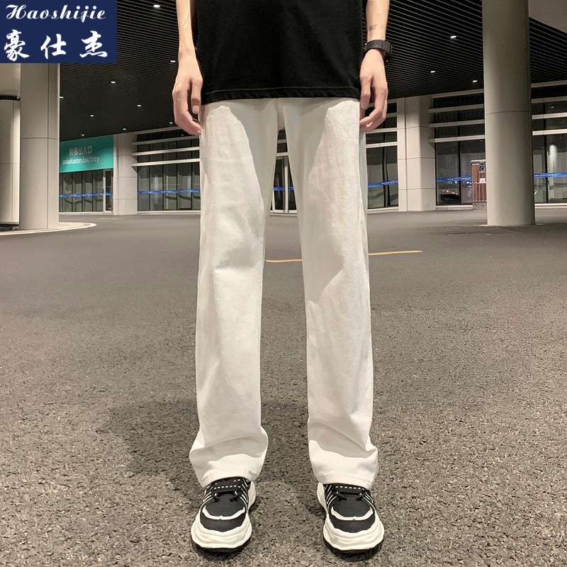 13510997.《潮流舒适时尚》四季青少年男士休闲宽松微喇牛仔裤