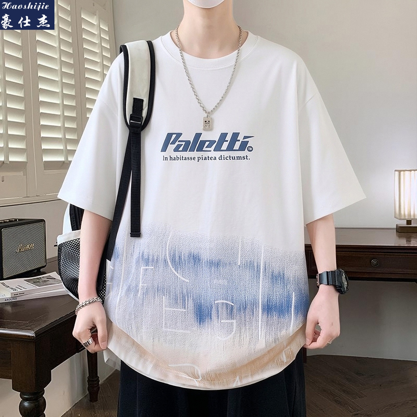 13516355.《百搭潮流》夏季新款T恤短袖男少年男半袖t恤