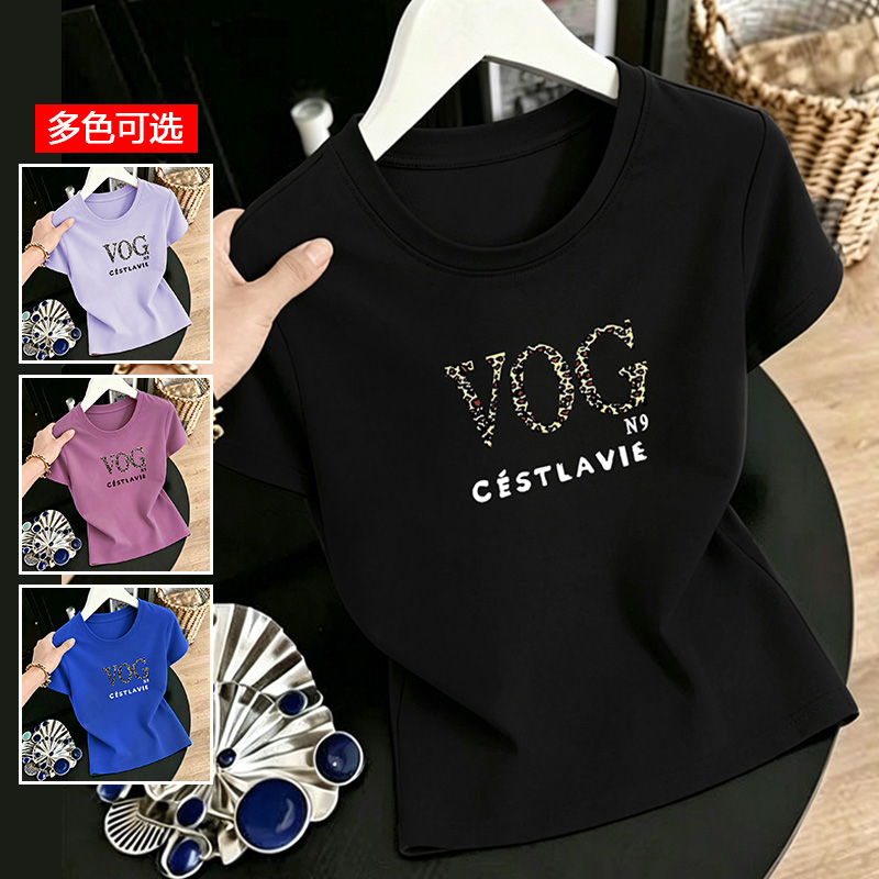 13513233.衣仕梵夏季新款女式时髦减龄圆领短袖T恤多颜色可选【衣仕梵一口价39.9】