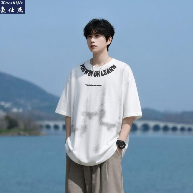13516169.《简约时尚》夏季新款T恤短袖男少年半袖t恤