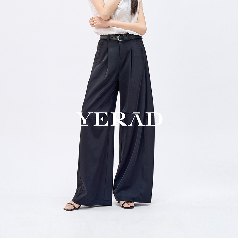 13514998.【娅丽达】阔腿裤女薄款休闲拖地裤今流行款的裤子