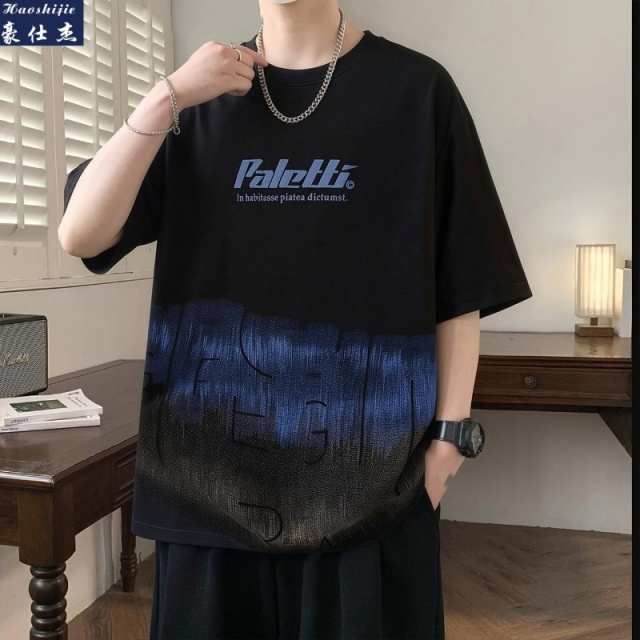 13516355.《百搭潮流》夏季新款T恤短袖男少年男半袖t恤