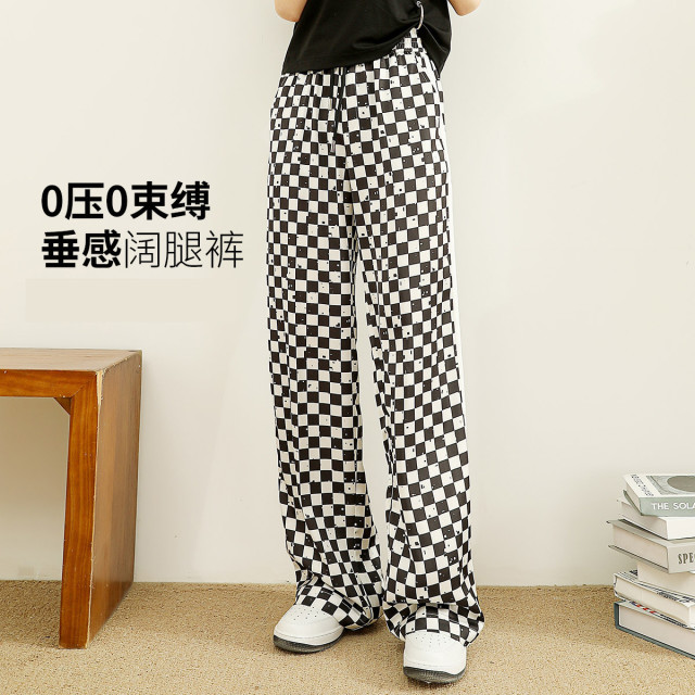 13521445.【阔腿裤】夏季时尚百搭休闲裤减龄高腰女式拖地裤