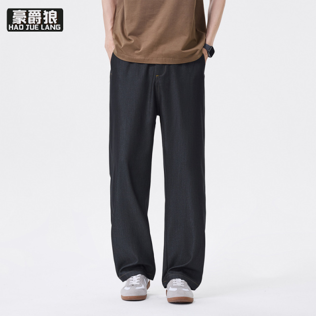 13519005.休闲裤男士宽松直筒裤舒适夏季新薄款高端商务西装长裤子男