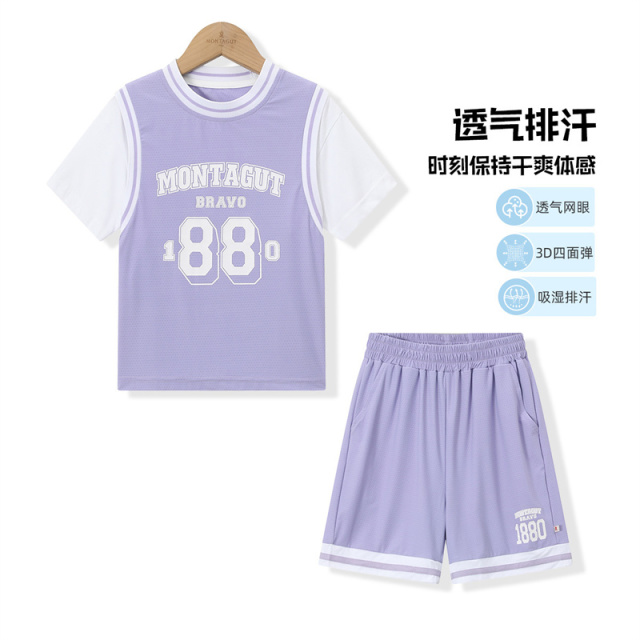 13523519.男童夏季冰感休闲运动套装【2026新款】中学生夏款短袖短裤两件套
