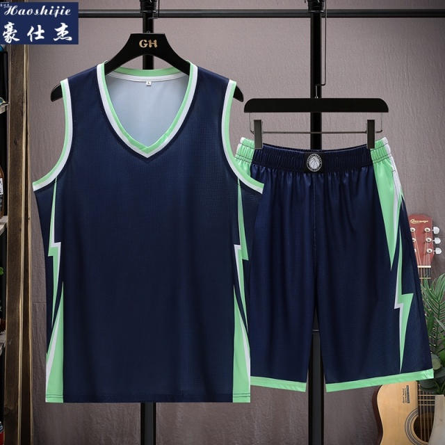 13525134.潮流比赛训练舒适夏季新款篮球服运动套装男青少年