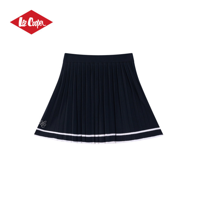 13531835.Lee Cooper百褶裙夏季新款女简约日常通勤女装学院风高腰显瘦短裙