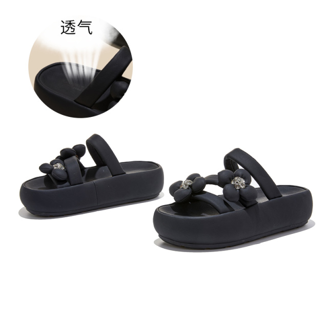 13527489.墨斯本吸膜大底小花拖鞋女款新款轻便舒适时尚外穿百搭休闲女式拖鞋12789