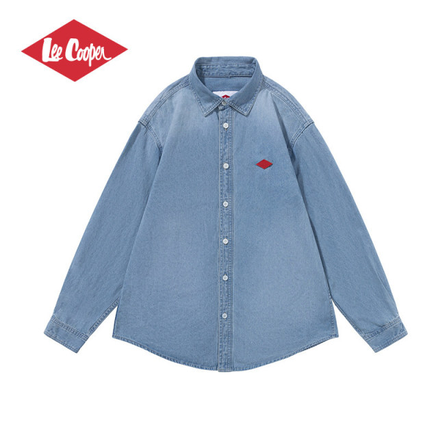 13531045.【孟子义同款】Lee Cooper/牛仔衬衫情侣衬衣宽松长袖外套