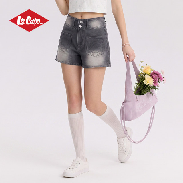 13532548.Lee Cooper牛仔裤短裤夏季新款水洗复古美式百搭休闲女生慵懒舒适
