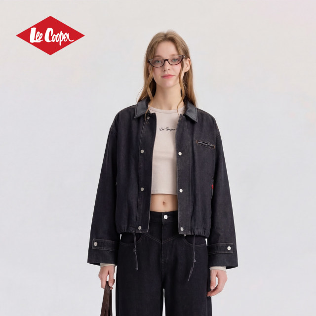 13530878.Lee Cooper牛仔外套复古时尚休闲百搭潮流女生春季新款休闲短款