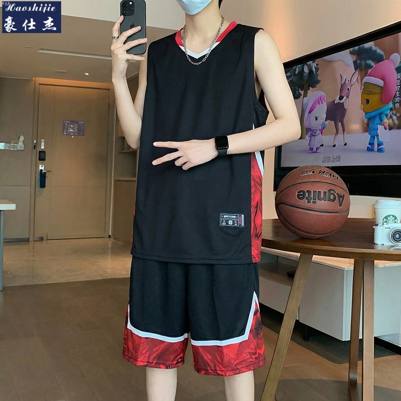 13533697.篮球服无袖背心套装男青少年速干比赛运动服