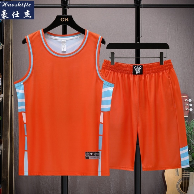13533693.舒适潮流比赛训练夏季新款篮球服运动套装男青少年