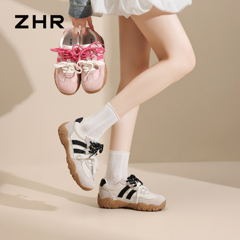 13530853.【ZHR则则】阿甘鞋圆头系带平底女鞋[猪巴戈+雨伞布+超纤]