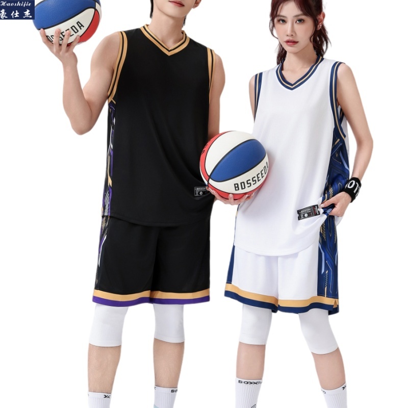 13533850.《简约休闲》夏季篮球服速干套装青少年运动跑步户外训练服情侣款套装