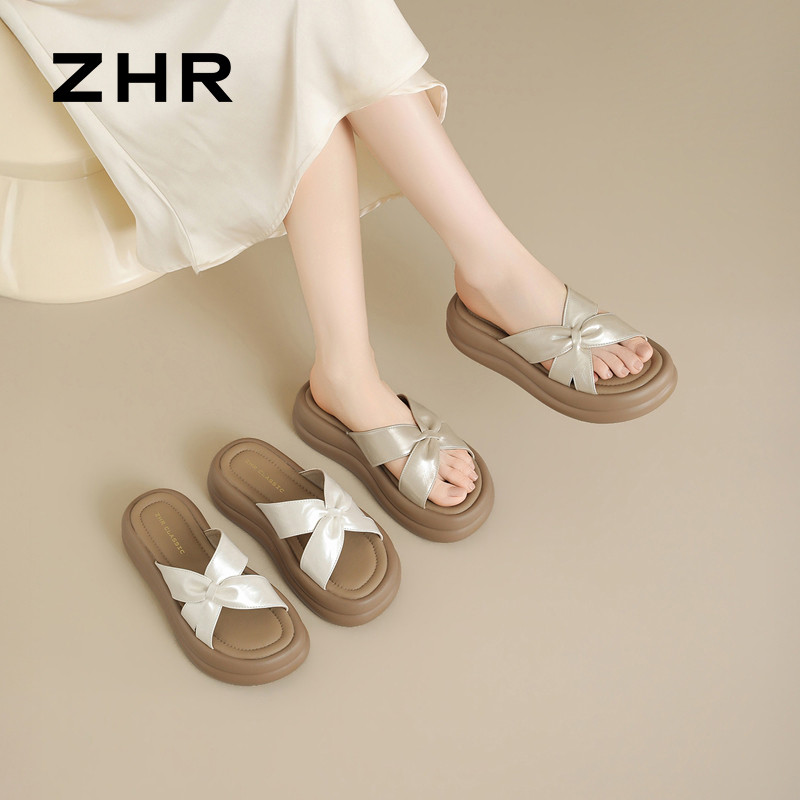 13530657.【ZHR则则】厚底拖鞋圆头套脚厚底女鞋[PU]