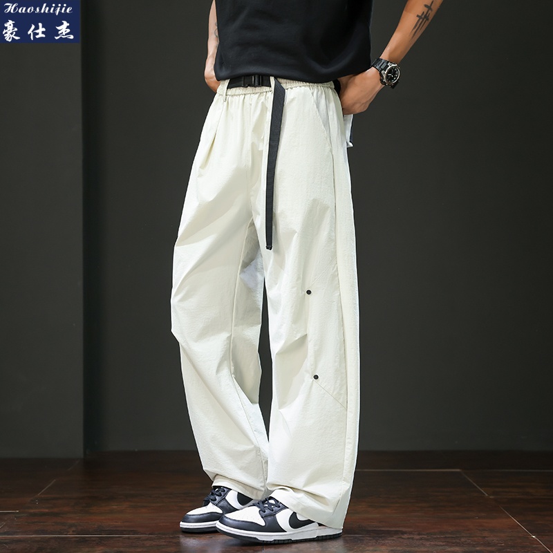 13537455.《休闲时尚》夏季新款伞兵裤男潮流青少年弯刀裤休闲裤男