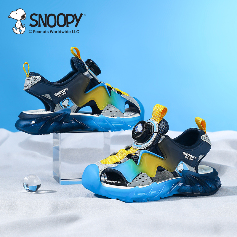 13537921.SNOOPY史努比童鞋2026镂空沙滩鞋男童夏季防撞包头凉鞋