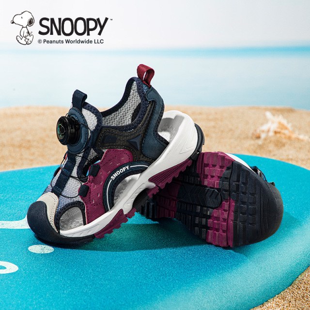 13537931.SNOOPY史努比童鞋2026夏季新款镂空透气防滑包头凉鞋