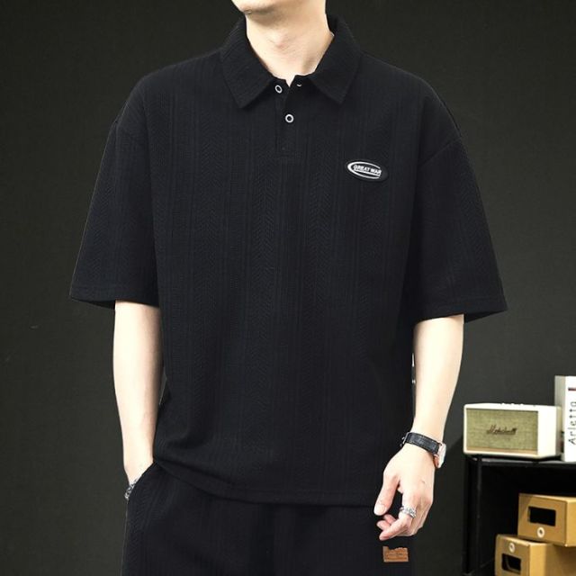 13538862.柒蒙 男士短袖POLO杉新款翻领薄款短袖t恤
